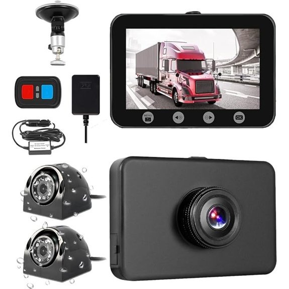 VSYSTO 3CH WiFi Truck Dash Cam System