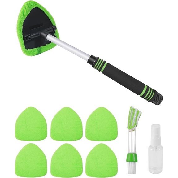 9PCS Windshield Cleaner Tool with Microfiber Pads