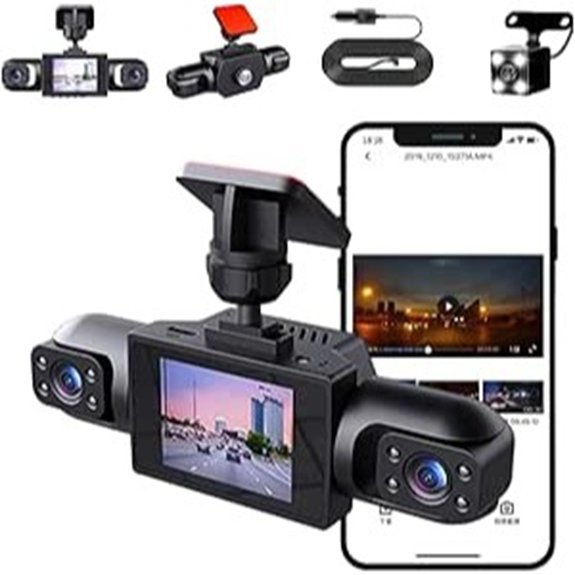 Wireless Dash Cam Front and Rear Camera System