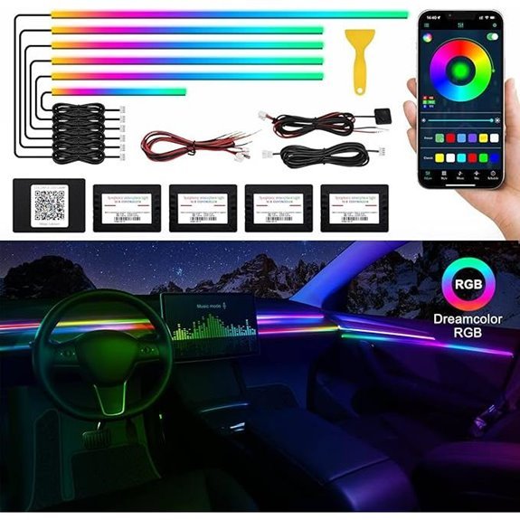 Acrylic Car LED Strip Light with Wireless APP