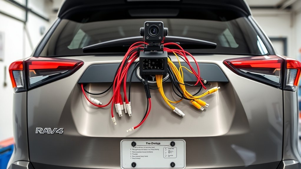 wiring connections for backup camera