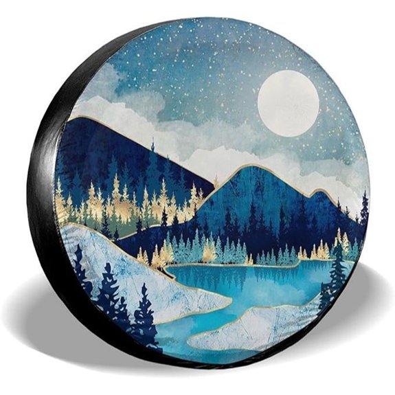 Blue Gold Spare Tire Cover for 15 Inch Wheels