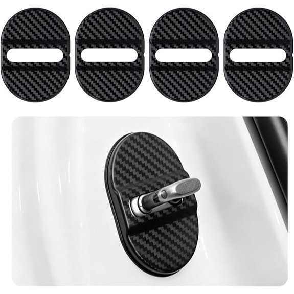 Aokdom Carbon Fiber Car Door Lock Covers
