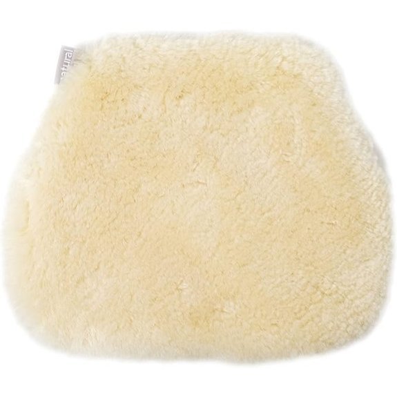 Natural Sheepskin Motorcycle Seat Cushion (Beige)