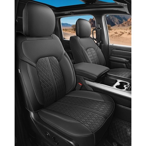Dodge Ram Leather Seat Covers Full Set Black