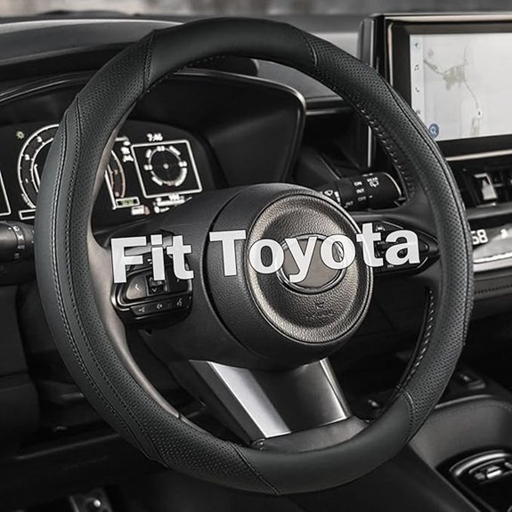 Toyota Steering Wheel Cover (14.5-15 Inch Black)