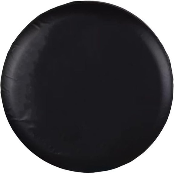 Black Waterproof Spare Tire Cover for Vehicles (17 Inch)