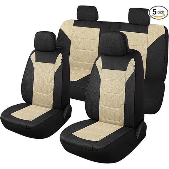 Pariiaotin 3D Air Mesh Car Seat Covers Set