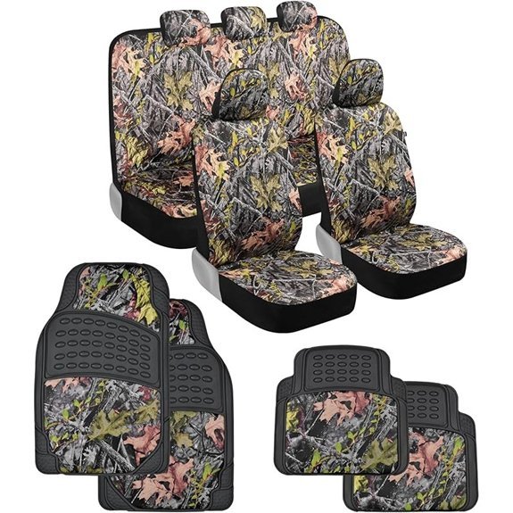 BDK Camo Car Seat Covers with Floor Mats