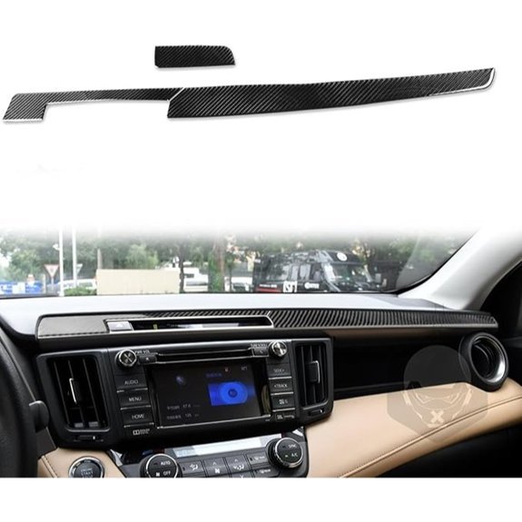 Soft Real Carbon Fiber Toyota RAV4 Dashboard Cover