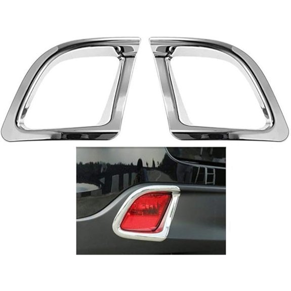 Bumper Chrome Rear Fog Light Lamp Cover Trim