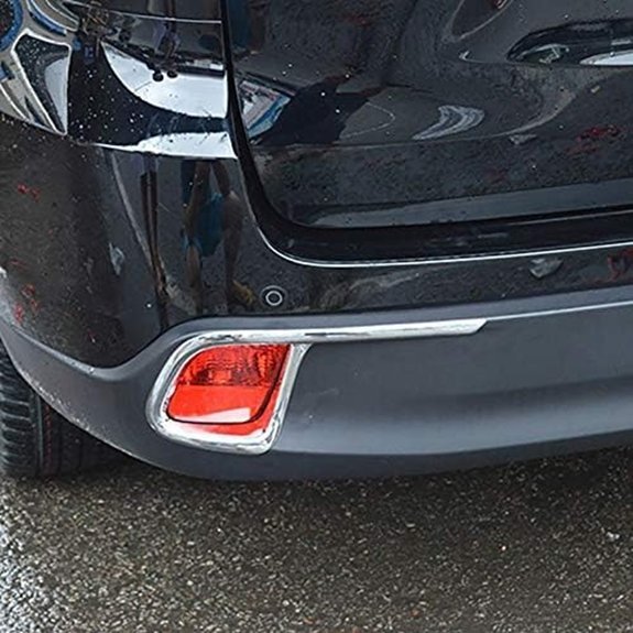 Kadore Chrome Plated Rear Fog Light Bezel Trims