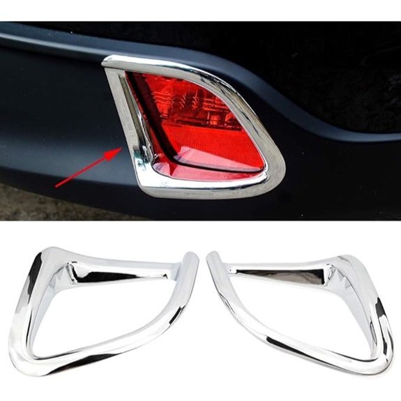 Senzeal ABS Chrome Rear Fog Light Cover Trim