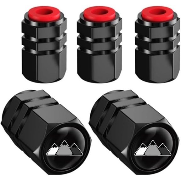 5Pcs Tri-Color Aluminum Alloy Tire Valve Caps