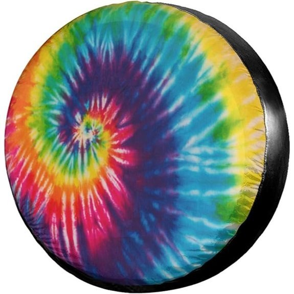 Delerain Tie Dye Spare Tire Cover (15 Inch)