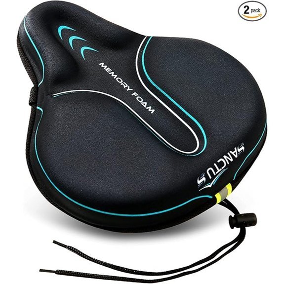Sanctus Memory Foam Bike Seat Cushion Cover