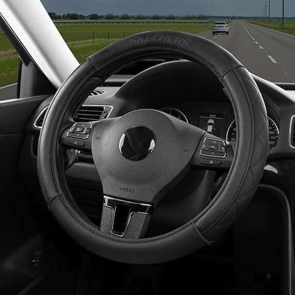 Skechers Contour Foam Steering Wheel Cover Black