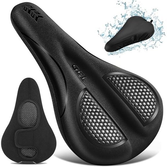 Bike Seat Cushion Gel Padded Cover for Comfort