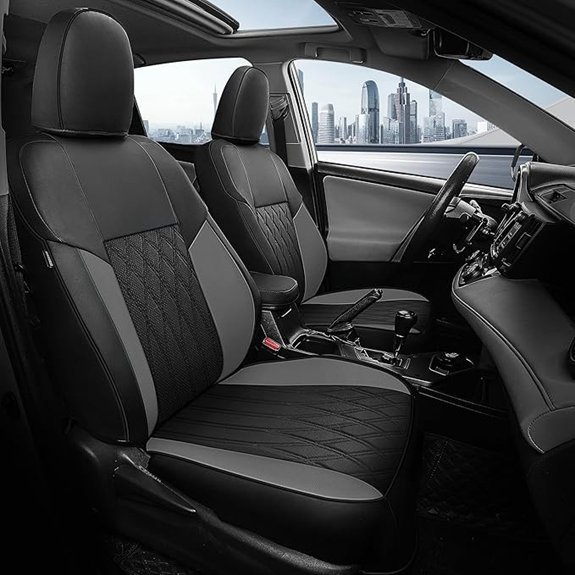 RAV4 Custom Fit Seat Covers Black and Gray