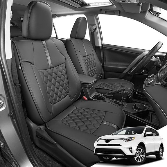 Toyota Rav4 Custom Seat Covers (2013-2018 Black)