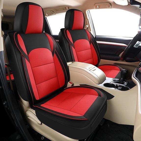 GXT Custom Fit Toyota Highlander Seat Covers (Black/Red)