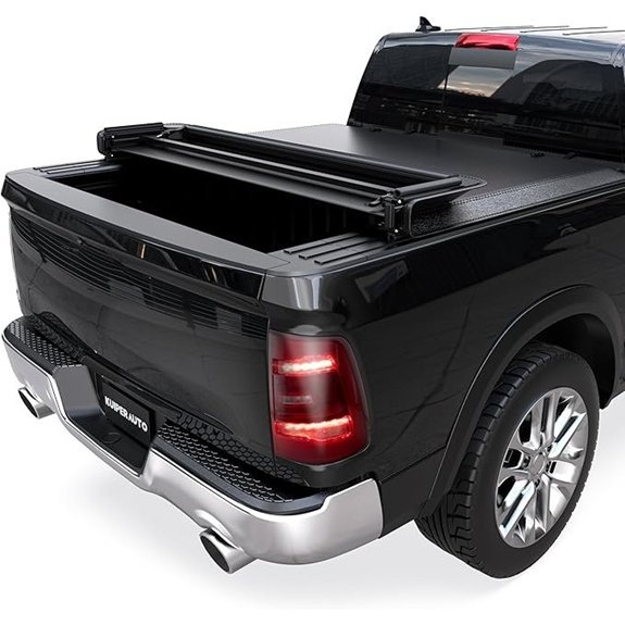 KUIPERAUTO Soft Quad Truck Bed Tonneau Cover for Dodge Ram 1500