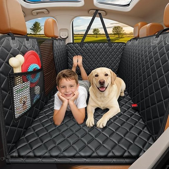 URPOWER Backseat Extender for Dogs Hard Bottom Cover
