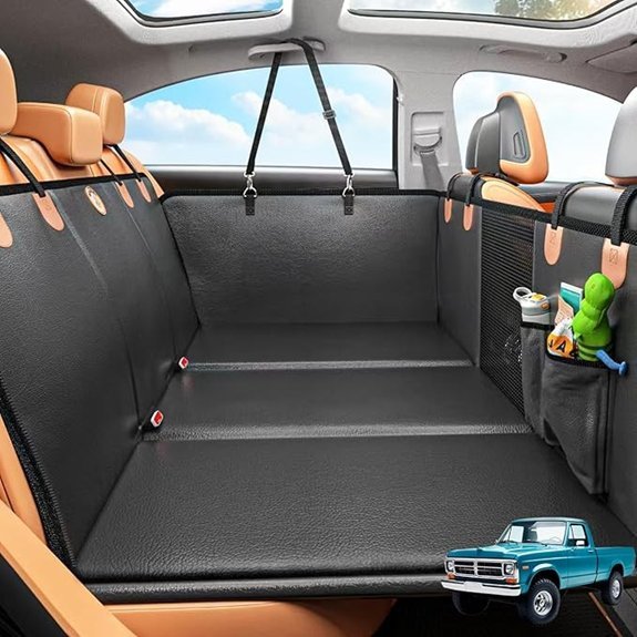 MYJAQI Back Seat Extender for Dogs Hard Bottom