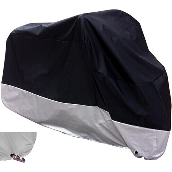 XYZCTEM All Season Black Waterproof Motorcycle Cover