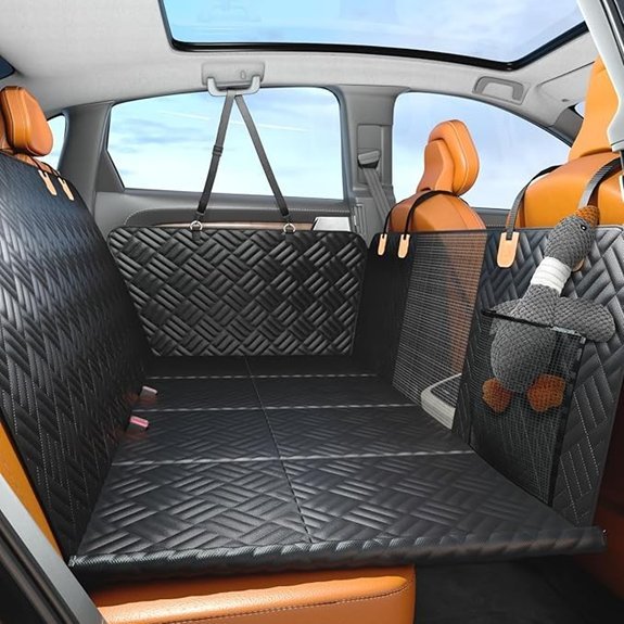 PROZAR Dog Car Seat Cover with Hard Bottom