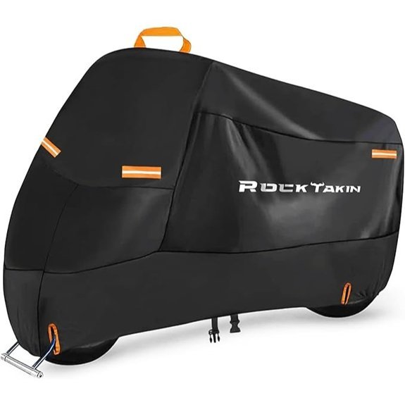 ROCKTAKIN Heavy Duty Motorcycle Cover with Lock Holes