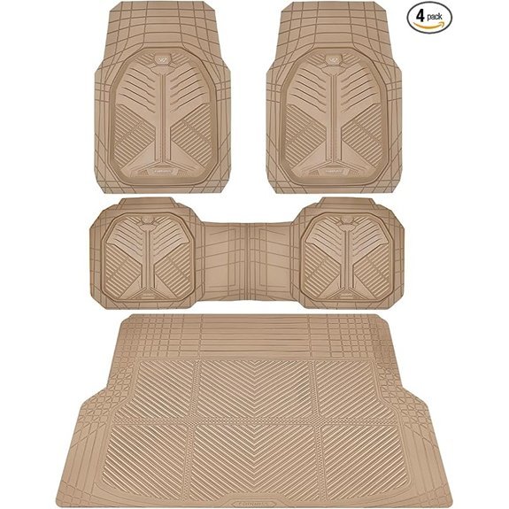 CAR PASS Heavy Duty Rubber Car Mats with Cargo Liner