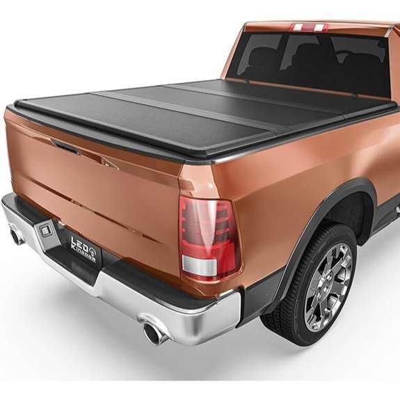 LEDKINGDOMUS Hard Folding Truck Bed Tonneau Cover