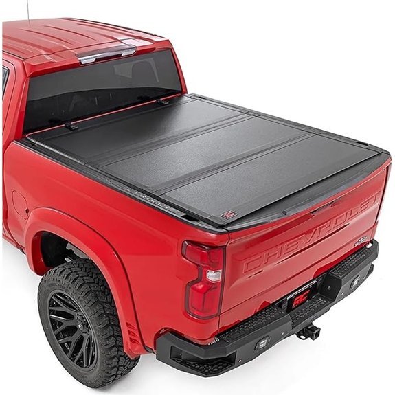 Rough Country Hard Tri-Fold Tonneau Cover for Silverado/Sierra