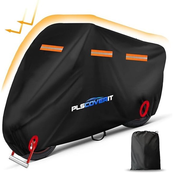 Motorcycle Cover 600D Waterproof with Storage Bag