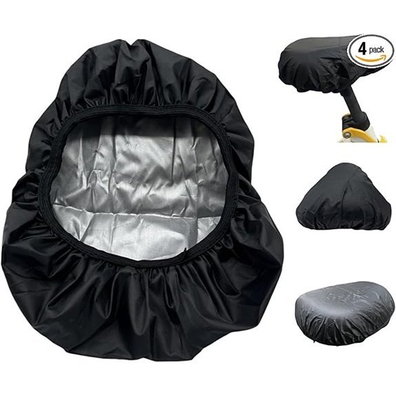 4Pcs Elastic Bike Saddle Cover (Black)