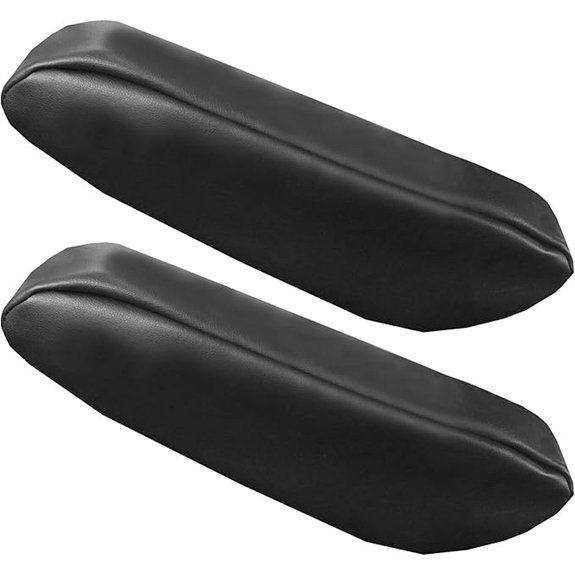 FH Group Faux Leather Black Armrest Cover (2-Pack)