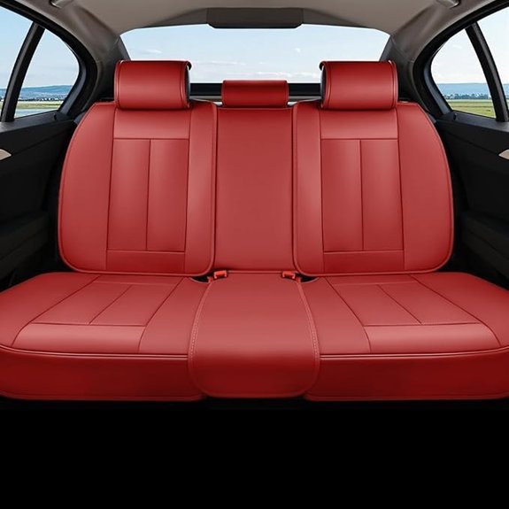 Coverado Faux Leather Rear Seat Covers for Cars