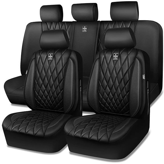 CAR PASS 5-Seat Faux Leather Seat Covers