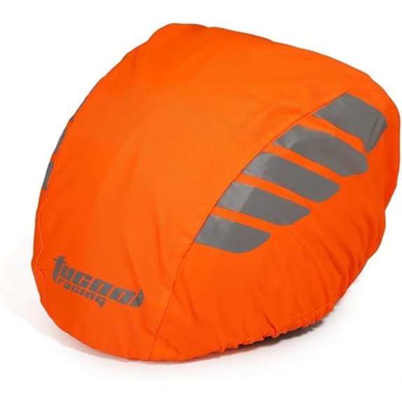 Night Visual Waterproof Bike Helmet Cover (Fluorescent Orange)