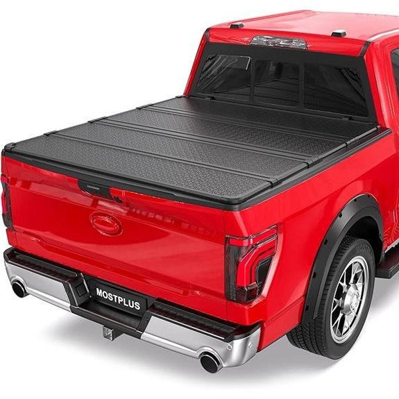MOSTPLUS Quad Fold Truck Bed Tonneau Cover for Ford F-150