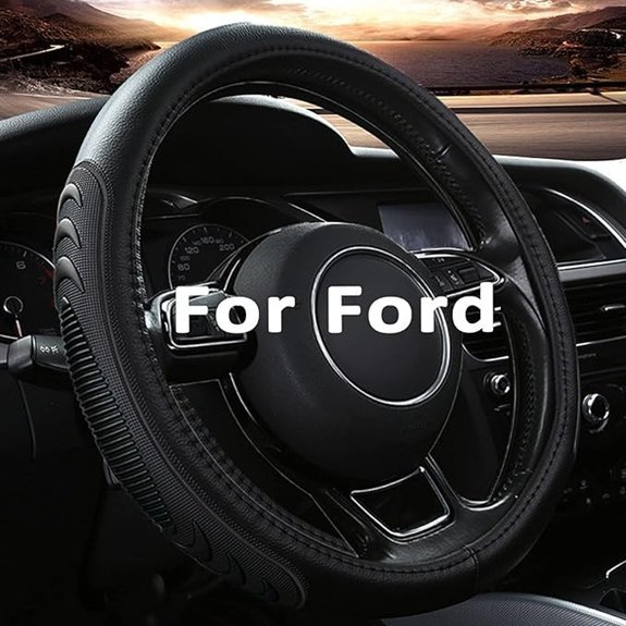 Yangday Leather Steering Wheel Cover for Ford Trucks