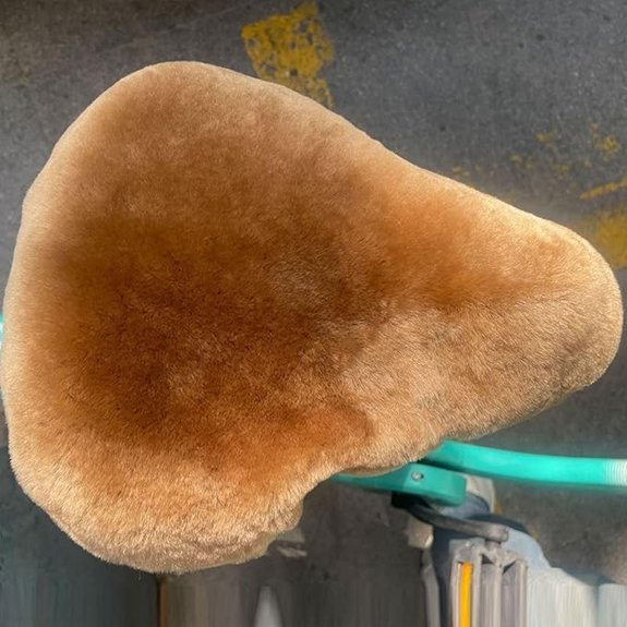 Yixasdw Genuine Sheepskin Bicycle Seat Cover