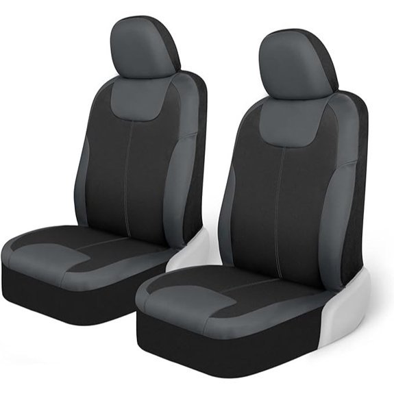 Motor Trend Gray Waterproof Neoprene Front Seat Covers