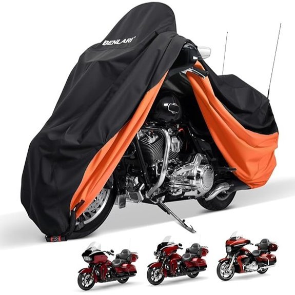 Benlari Waterproof Motorcycle Cover for Harley Davidson
