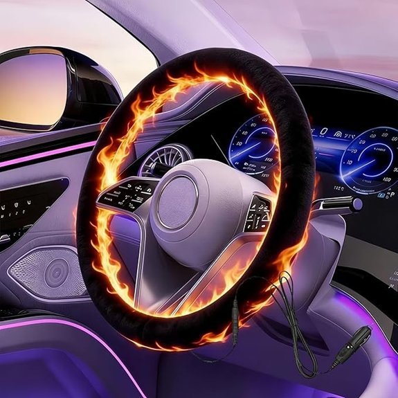Heated Steering Wheel Cover - 12V Car Warmer