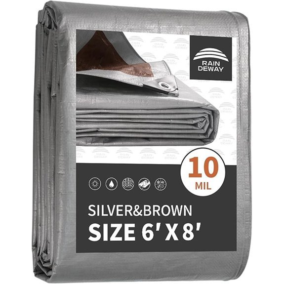 RAINDEWAY Heavy Duty Waterproof 6x8 Tarps
