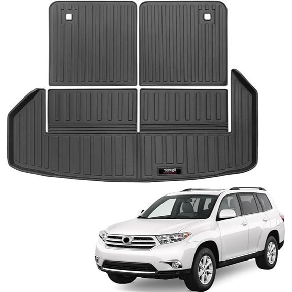 Toyota Highlander Cargo Mats and Backrest Mat
