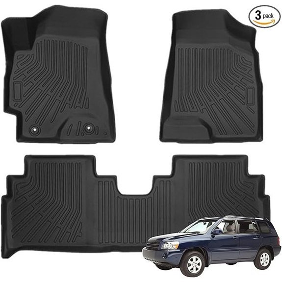 Priprilod TPE Floor Mats Cargo Liners for Highlander