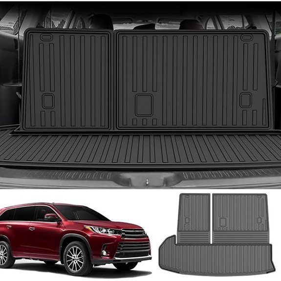 AOMSAZTO Toyota Highlander Cargo Mat with Backrest